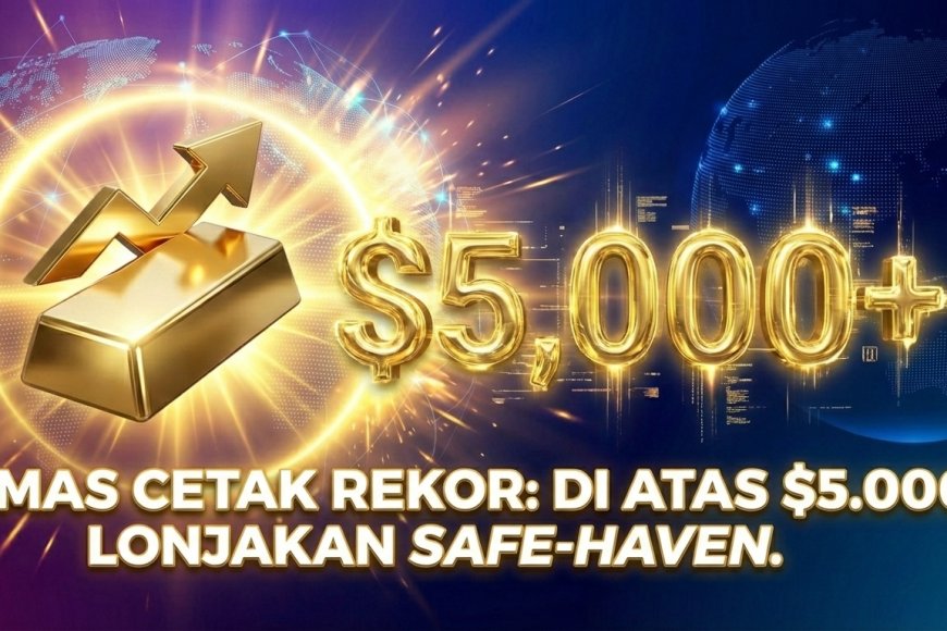 Emas Cetak Rekor Baru, Harga Tembus di Atas $5.000 per Ons di Tengah Lonjakan Safe-Haven