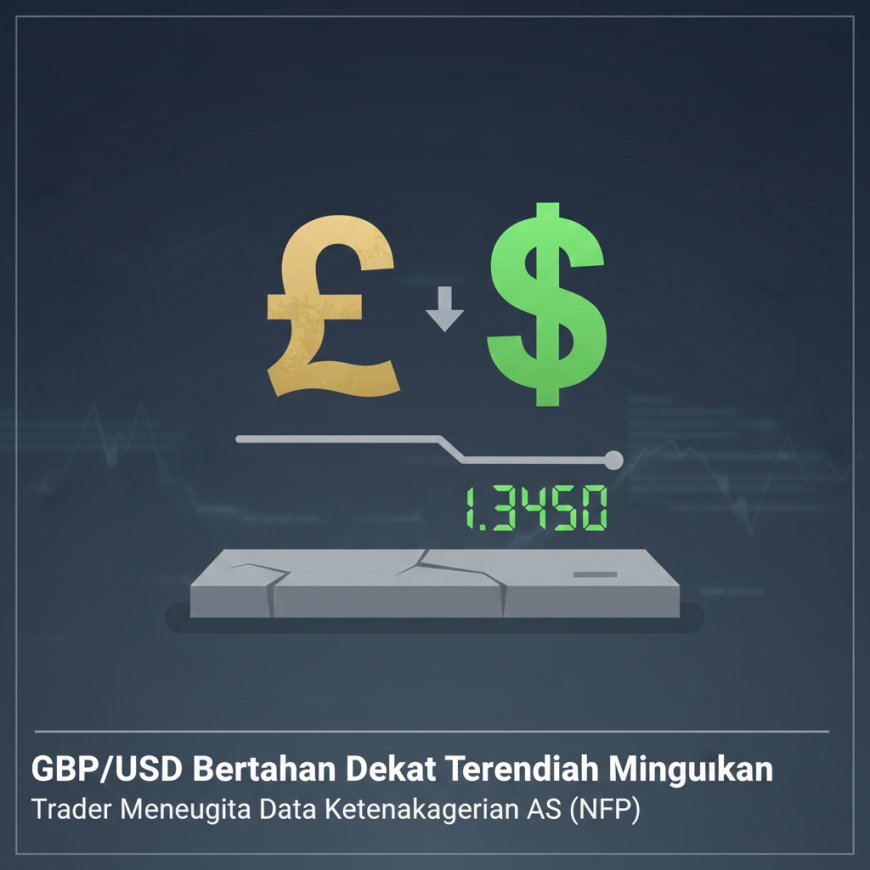 GBP/USD Bertahan di Dekat Terendah Mingguan di Bawah Area 1,3400 Menjelang Rilis Data NFP AS