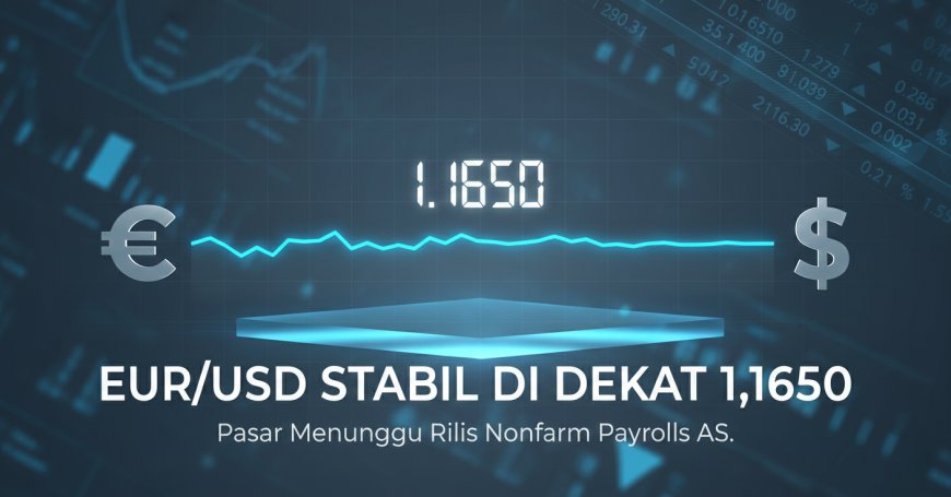 EUR/USD Bergerak Terbatas di Area 1,1650 Jelang Rilis Nonfarm Payrolls AS