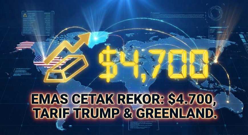 Harga Emas Cetak Rekor Baru Mendekati $4.700 di Tengah Ancaman Tarif Trump Terkait Greenland