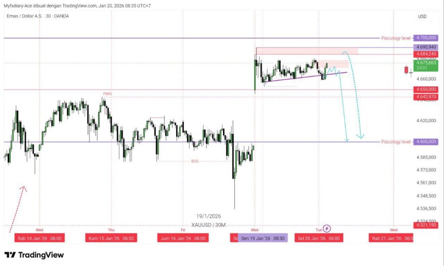 Gold & DXY Radar 20 Jan 2026: “Sell America” Bangkit, Emas Tetap Dekat Rekor