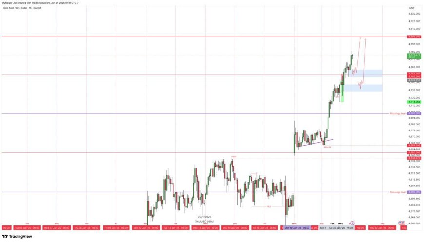 Gold & DXY Radar 21 Jan 2026: Gold Tembus $4.800, DXY Melemah - Safe Haven Jadi Primadona Hari Ini