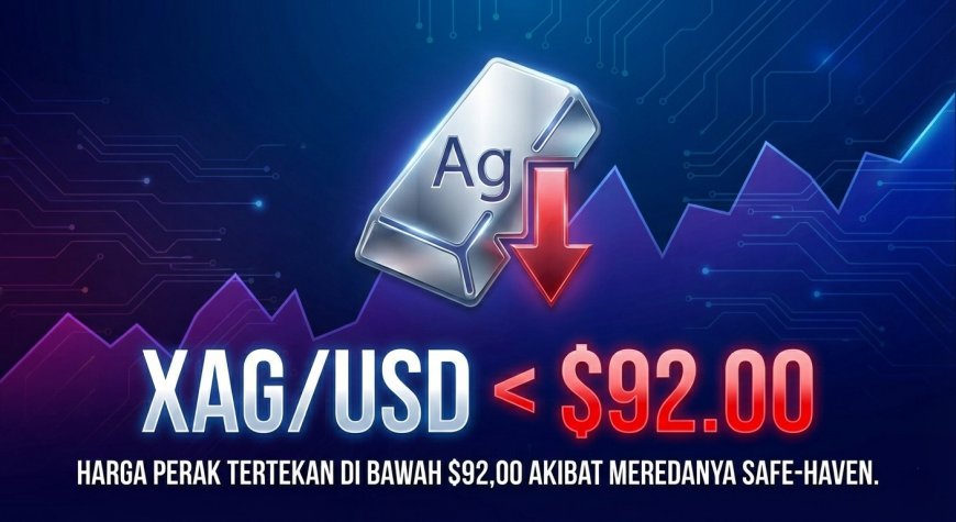 Harga Perak Tertekan, XAG/USD Tembus di Bawah $92,00 Akibat Meredanya Minat Safe-Haven
