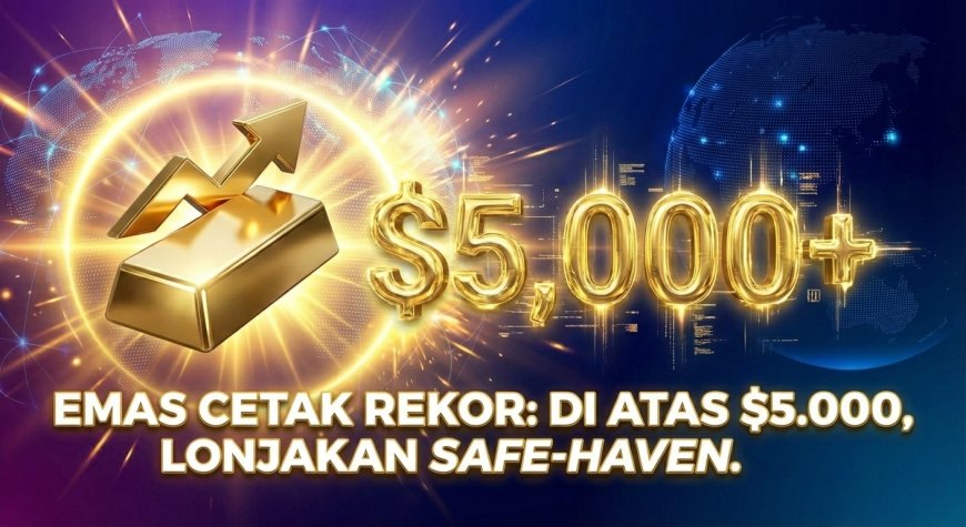 Emas Cetak Rekor Baru, Harga Tembus di Atas $5.000 per Ons di Tengah Lonjakan Safe-Haven