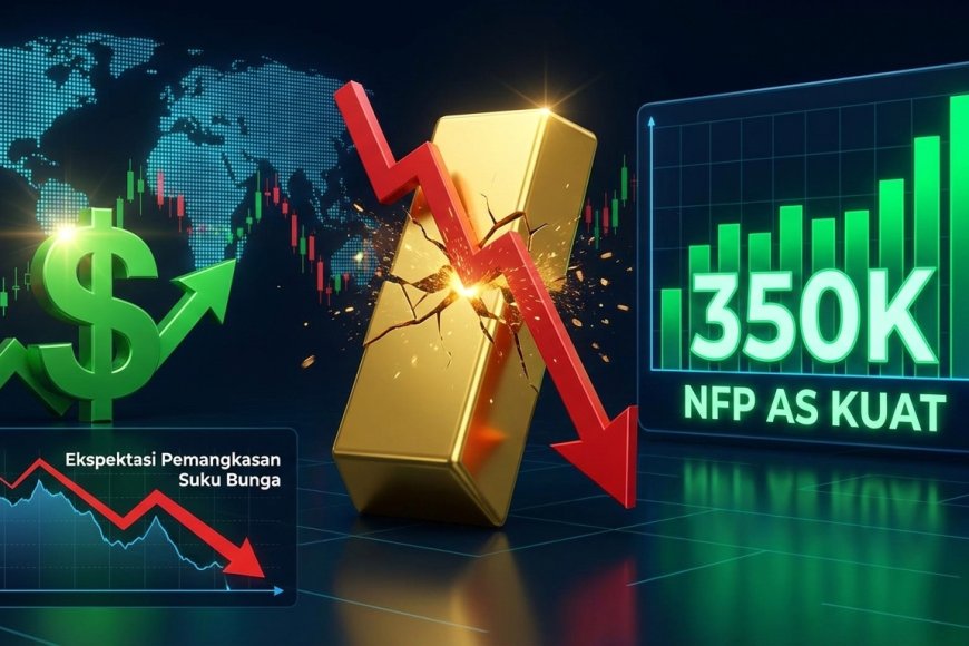 Harga Emas Terkoreksi dari Level Tertinggi Usai Data NFP AS Kuat Tekan Ekspektasi Pemangkasan Suku Bunga