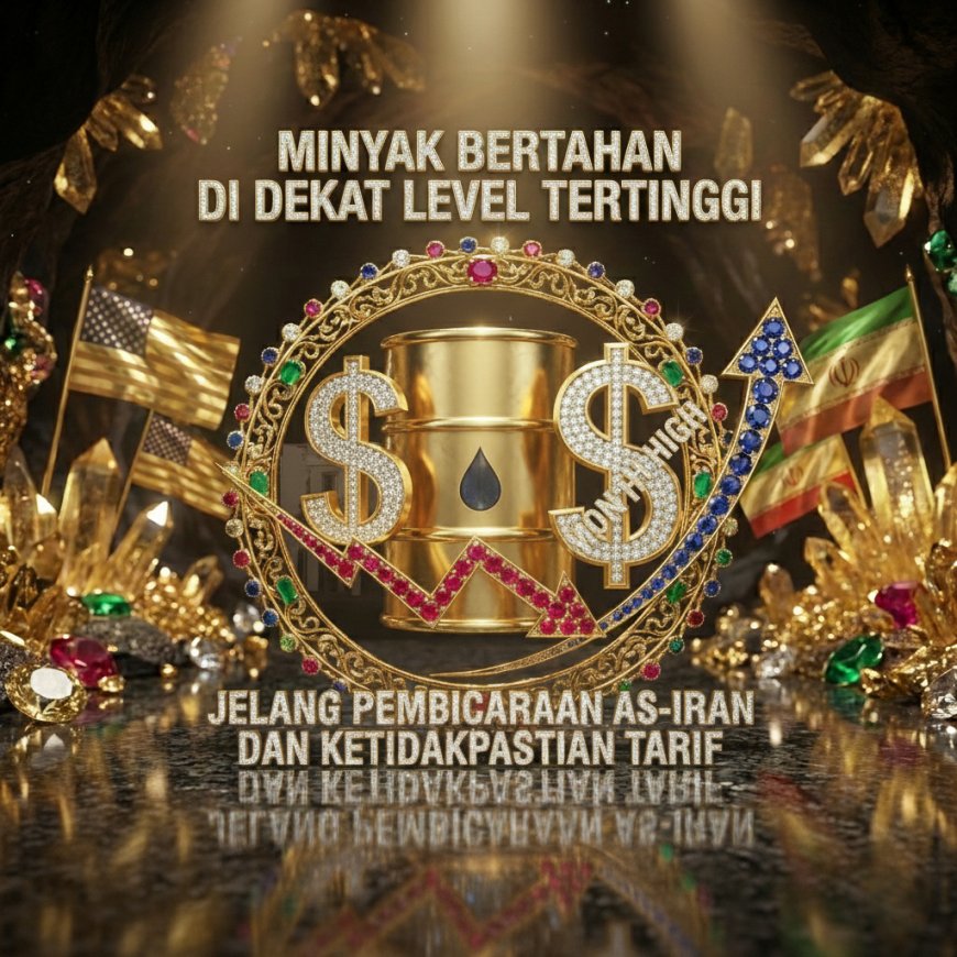 Minyak Bertahan di Dekat Level Tertinggi 7 Bulan Jelang Pembicaraan AS-Iran dan Ketidakpastian Tarif