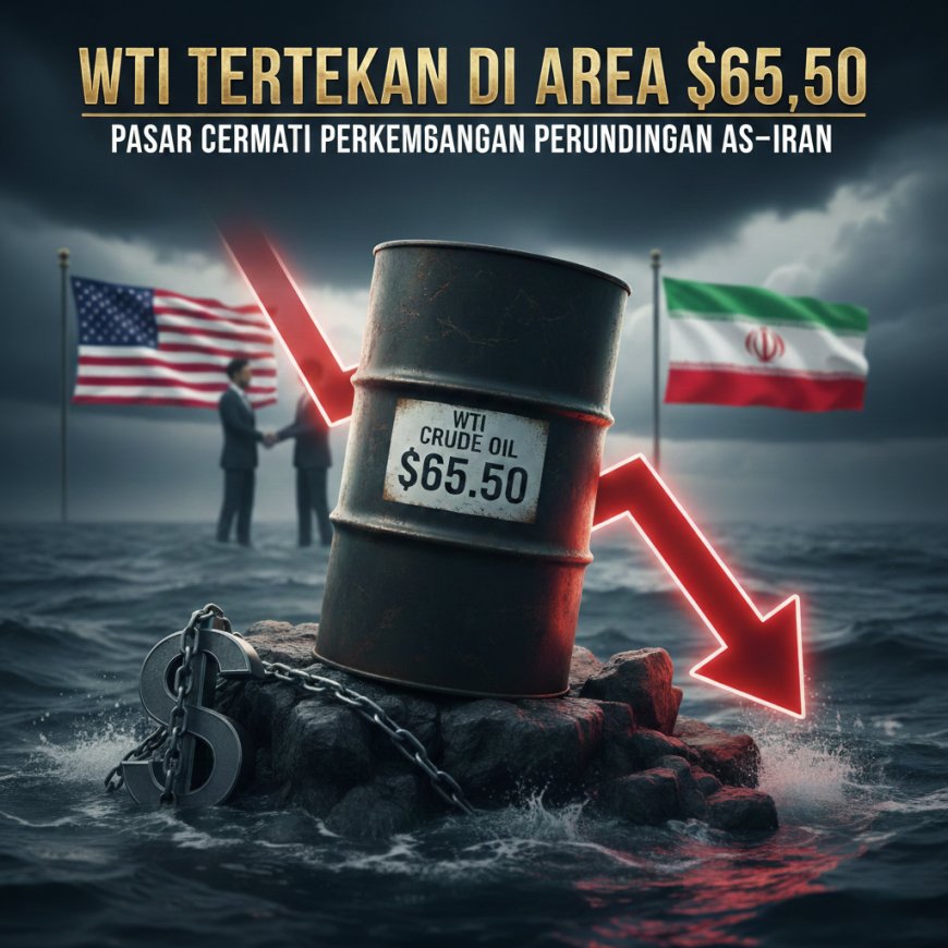 WTI Tertekan di Area $65,50, Pasar Cermati Perkembangan Perundingan AS–Iran