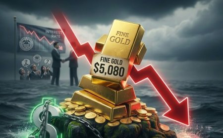 Emas Tergelincir di Bawah $5.100 saat Dolar AS Menguat dan Harapan Pemangkasan Suku Bunga Memudar