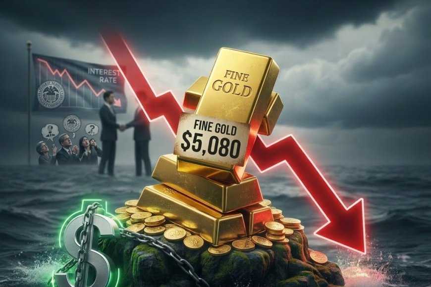 Emas Tergelincir di Bawah $5.100 saat Dolar AS Menguat dan Harapan Pemangkasan Suku Bunga Memudar