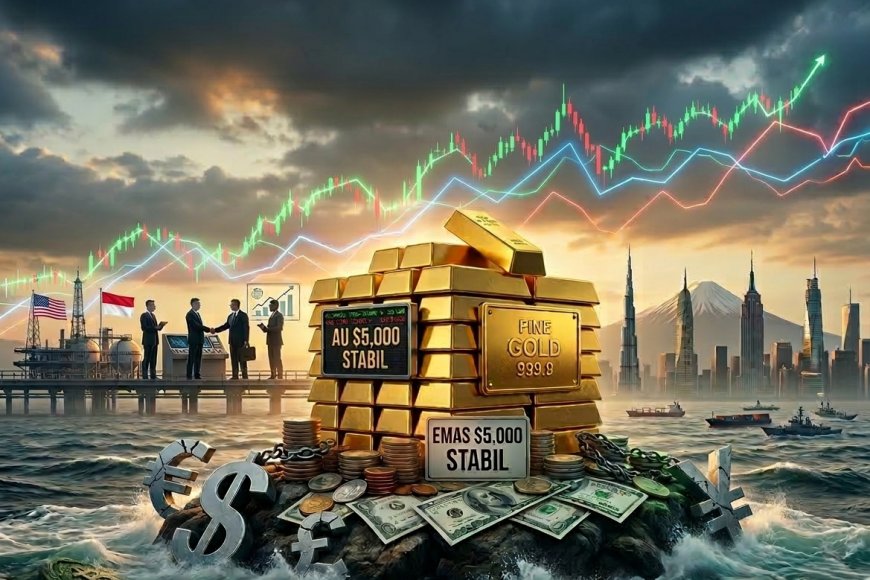 Emas Stabil di Sekitar $5.000 saat Harapan Pemangkasan Suku Bunga The Fed Mulai Memudar