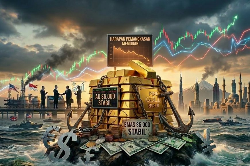 Emas Tetap Kokoh di Tengah Ketegangan Timur Tengah Meski Harapan Pemangkasan Suku Bunga Fed Memudar