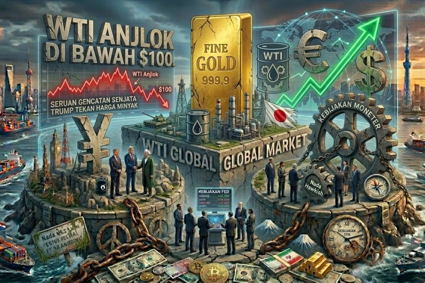 WTI Anjlok di Bawah $100, Seruan Gencatan Senjata Trump Tekan Harga Minyak