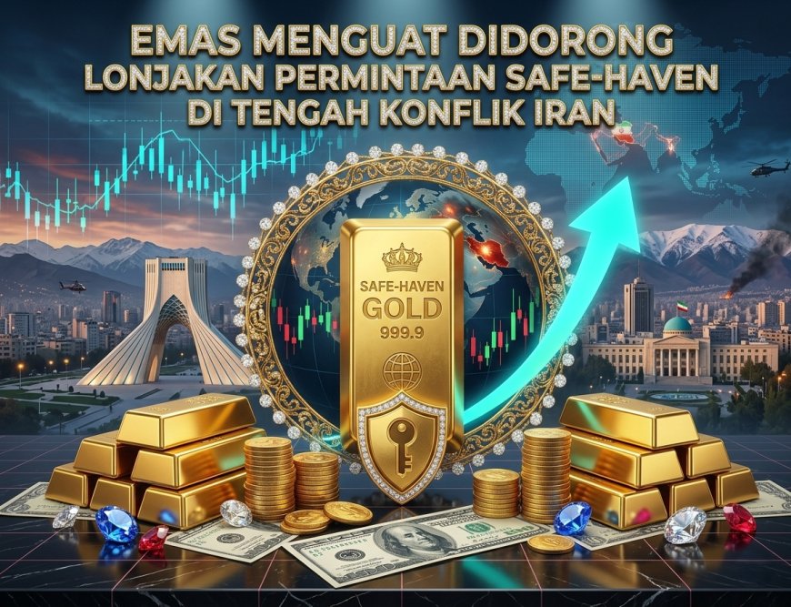 Emas Menguat Didorong Lonjakan Permintaan Safe-Haven di Tengah Konflik Iran